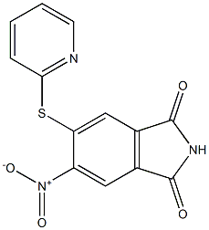 5-nitro-6-(2-pyridylthio)isoindoline-1,3-dione Struktur