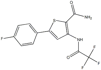 5-(4-fluorophenyl)-3-[(2,2,2-trifluoroacetyl)amino]thiophene-2-carboxamide Struktur