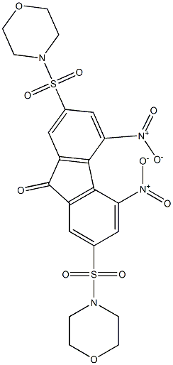 2,7-di(morpholinosulfonyl)-4,5-dinitro-9H-fluoren-9-one Struktur