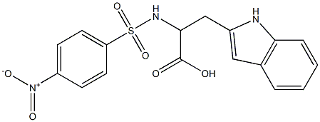 3-(1H-indol-2-yl)-2-{[(4-nitrophenyl)sulfonyl]amino}propanoic acid Struktur