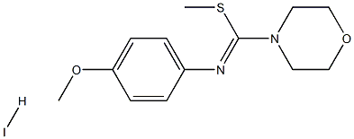 4-methyl N4-(4-methoxyphenyl)morpholine-4-carboximidothioate hydroiodide Struktur