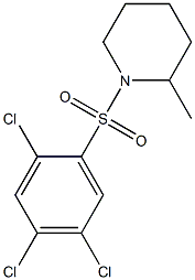 2-methyl-1-[(2,4,5-trichlorophenyl)sulfonyl]piperidine Struktur