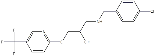 1-[(4-chlorobenzyl)amino]-3-{[5-(trifluoromethyl)-2-pyridyl]oxy}propan-2-ol Struktur