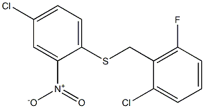 1-chloro-2-{[(4-chloro-2-nitrophenyl)thio]methyl}-3-fluorobenzene Struktur