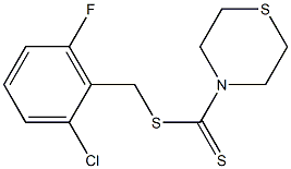 2-chloro-6-fluorobenzyl thiomorpholine-4-carbodithioate Struktur