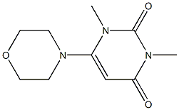 1,3-dimethyl-6-morpholino-1,2,3,4-tetrahydropyrimidine-2,4-dione Struktur