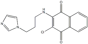 2-chloro-3-{[3-(1H-imidazol-1-yl)propyl]amino}naphthoquinone Struktur