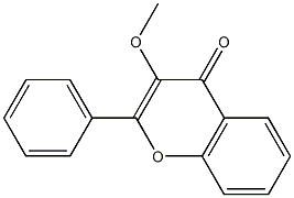 3-methoxy-2-phenyl-4H-chromen-4-one Struktur