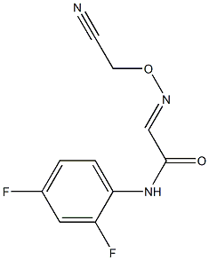 2-[(cyanomethoxy)imino]-N-(2,4-difluorophenyl)acetamide Struktur