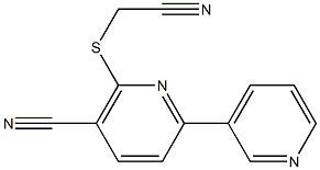 6-[(cyanomethyl)thio]-2,3'-bipyridine-5-carbonitrile Struktur