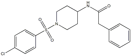 N-{1-[(4-chlorophenyl)sulfonyl]piperidin-4-yl}-2-phenylacetamide Struktur