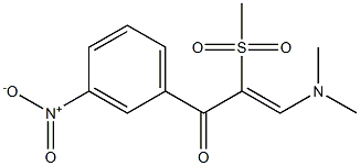 3-(dimethylamino)-2-(methylsulfonyl)-1-(3-nitrophenyl)-2-propen-1-one Struktur