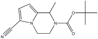 tert-butyl 6-cyano-1-methyl-3,4-dihydropyrrolo[1,2-a]pyrazine-2(1H)-carboxylate Struktur