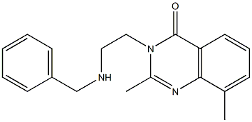 3-[2-(benzylamino)ethyl]-2,8-dimethyl-3,4-dihydroquinazolin-4-one Struktur