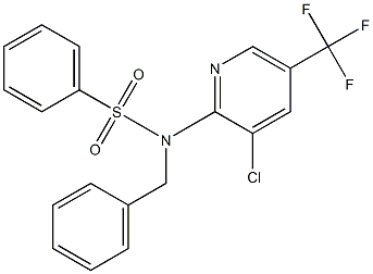 N1-benzyl-N1-[3-chloro-5-(trifluoromethyl)-2-pyridyl]benzene-1-sulfonamide Struktur