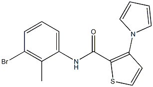 N-(3-bromo-2-methylphenyl)-3-(1H-pyrrol-1-yl)-2-thiophenecarboxamide Struktur