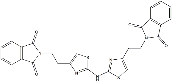 2-{2-[2-({4-[2-(1,3-dioxo-1,3-dihydro-2H-isoindol-2-yl)ethyl]-1,3-thiazol-2-yl}amino)-1,3-thiazol-4-yl]ethyl}-1H-isoindole-1,3(2H)-dione Struktur