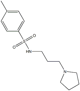 4-methyl-N-[3-(1-pyrrolidinyl)propyl]benzenesulfonamide Struktur