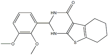 2-(2,3-dimethoxyphenyl)-1,2,3,4,5,6,7,8-octahydrobenzo[4,5]thieno[2,3-d]pyrimidin-4-one Struktur