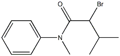 2-bromo-N,3-dimethyl-N-phenylbutanamide Struktur