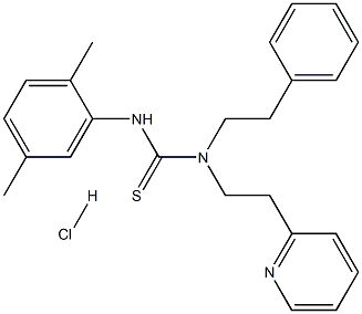 N'-(2,5-dimethylphenyl)-N-phenethyl-N-[2-(2-pyridyl)ethyl]thiourea hydrochloride Struktur