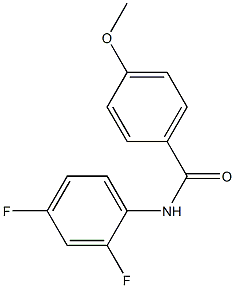 N-(2,4-difluorophenyl)-4-methoxybenzenecarboxamide Struktur