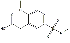 {5-[(dimethylamino)sulfonyl]-2-methoxyphenyl}acetic acid Structure