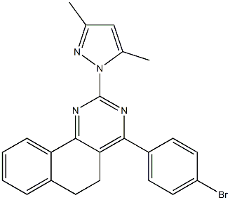 4-(4-bromophenyl)-2-(3,5-dimethyl-1H-pyrazol-1-yl)-5,6-dihydrobenzo[h]quinazoline Struktur