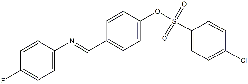 4-{[(4-fluorophenyl)imino]methyl}phenyl 4-chlorobenzenesulfonate Struktur