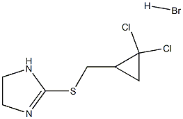 2-{[(2,2-dichlorocyclopropyl)methyl]thio}-4,5-dihydro-1H-imidazole hydrobromide Struktur