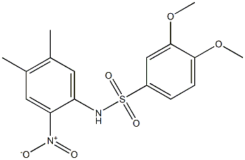 N1-(4,5-dimethyl-2-nitrophenyl)-3,4-dimethoxybenzene-1-sulfonamide Struktur