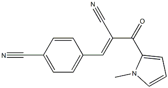 4-[2-cyano-3-(1-methyl-1H-pyrrol-2-yl)-3-oxoprop-1-enyl]benzonitrile Struktur