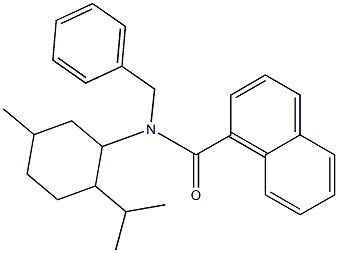 N1-benzyl-N1-(2-isopropyl-5-methylcyclohexyl)-1-naphthamide Struktur