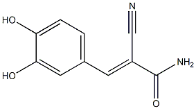 2-cyano-3-(3,4-dihydroxyphenyl)acrylamide Struktur