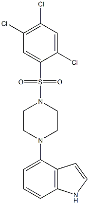 4-{4-[(2,4,5-trichlorophenyl)sulfonyl]piperazino}-1H-indole Struktur