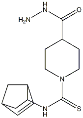 N1-bicyclo[2.2.1]hept-5-en-2-yl-4-(hydrazinocarbonyl)piperidine-1-carbothioamide Struktur