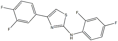 N2-(2,4-difluorophenyl)-4-(3,4-difluorophenyl)-1,3-thiazol-2-amine Struktur