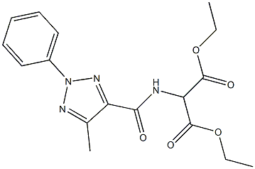 diethyl 2-{[(5-methyl-2-phenyl-2H-1,2,3-triazol-4-yl)carbonyl]amino}malonate Struktur