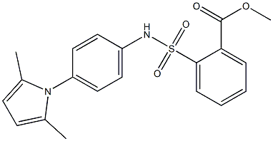 methyl 2-{[4-(2,5-dimethyl-1H-pyrrol-1-yl)anilino]sulfonyl}benzenecarboxylate Struktur