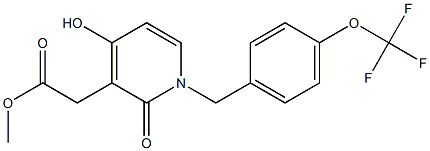 methyl 2-{4-hydroxy-2-oxo-1-[4-(trifluoromethoxy)benzyl]-1,2-dihydro-3-pyridinyl}acetate Struktur