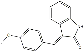 3-(4-methoxybenzylidene)indolin-2-one Struktur