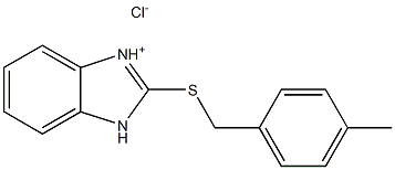 2-[(4-methylbenzyl)thio]-3H-benzo[d]imidazol-1-ium chloride Struktur