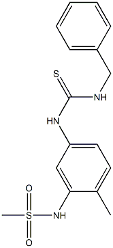 N-(5-{[(benzylamino)carbothioyl]amino}-2-methylphenyl)methanesulfonamide Struktur