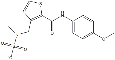 2-[(4-methoxyanilino)carbonyl]-3-thienyl-N,N-dimethylsulfamate Struktur