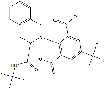 N-(tert-butyl)-2-[2,6-dinitro-4-(trifluoromethyl)phenyl]-1,2,3,4-tetrahydro-3-isoquinolinecarboxamide Struktur