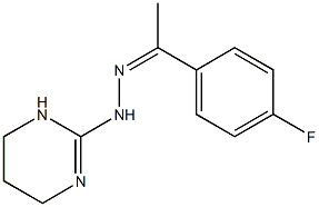 1-(4-fluorophenyl)ethan-1-one 1-(1,4,5,6-tetrahydropyrimidin-2-yl)hydrazone Struktur