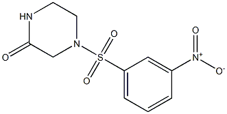 4-[(3-nitrophenyl)sulfonyl]piperazin-2-one Struktur