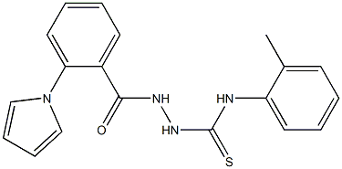 N1-(2-methylphenyl)-2-[2-(1H-pyrrol-1-yl)benzoyl]hydrazine-1-carbothioamide Struktur