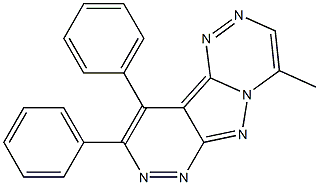 4-methyl-9,10-diphenylpyridazino[3',4':3,4]pyrazolo[5,1-c][1,2,4]triazine Struktur