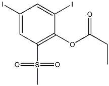 2,4-diiodo-6-(methylsulfonyl)phenyl propionate Struktur